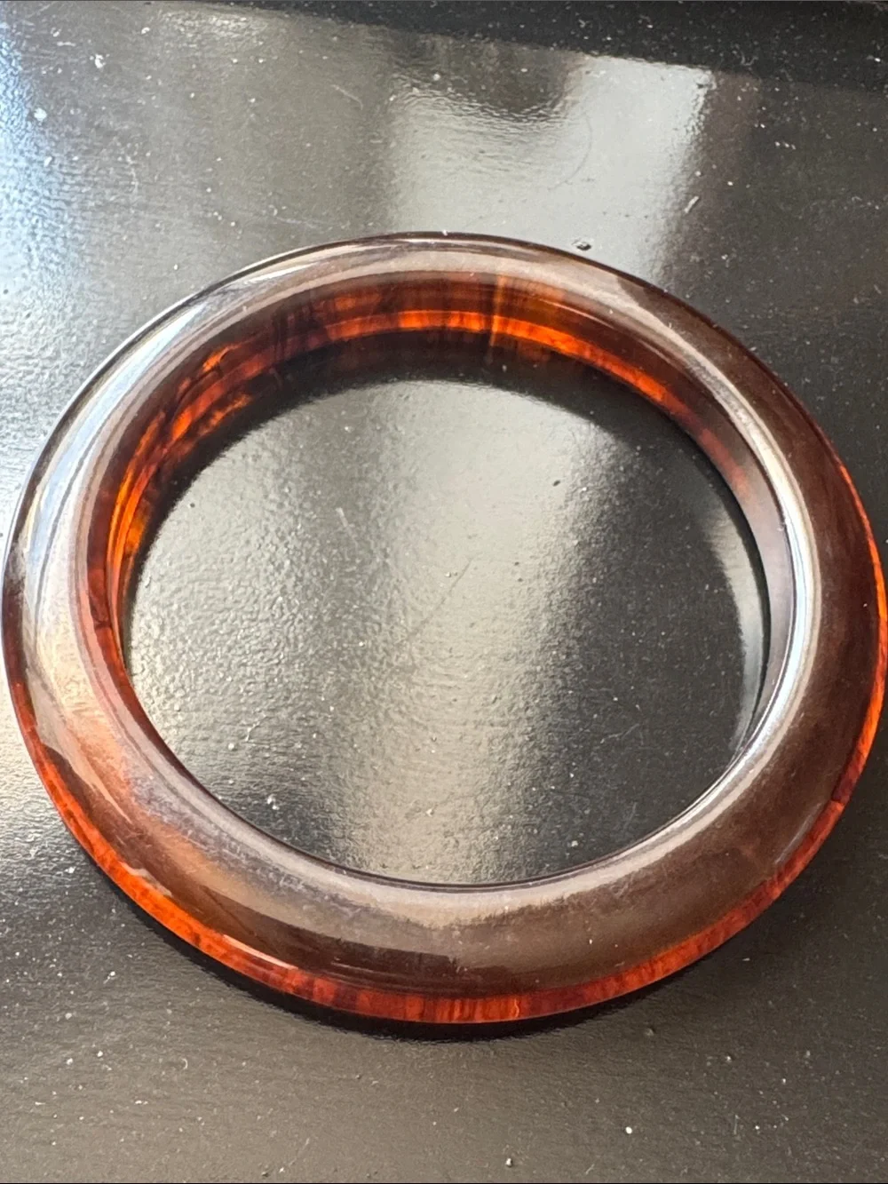 Root Beer Bakelite Bangle Bracelet